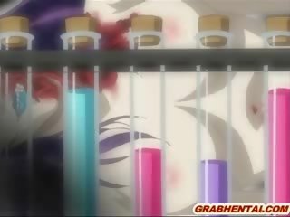 Japanese hentai mistress drinking cum