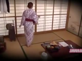 Adorable marvellous japonesa femme fatale follando