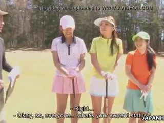 Asian golf hooker gets fucked on the ninth hole